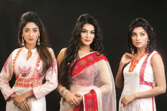 বৈশাখী ঢঙে বেণি