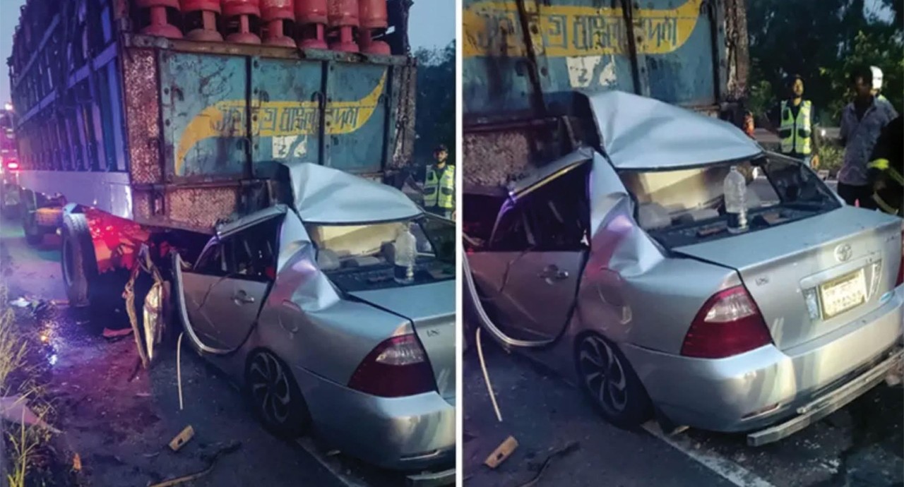 নিয়ন্ত্রণ হারিয়ে ট্রাকে প্রাইভেটকারের ধাক্কা, শিশুসহ প্রাণ গেল ৫ জনের!